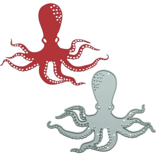 For Ocean Clip Art Octopus Patern Metal Cutting Dies Scrapbooking Cutter Stencil Diary Book Album Decorating
