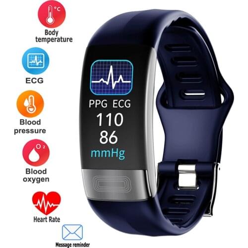 ECG+PPG 24 Hours Heart Rate Monitoring Smart Wristband B12Pro With Body Temperature Blood Pressure Sports Smart Bracelet Band