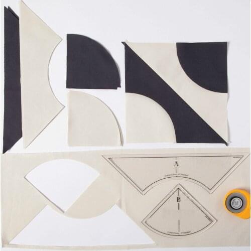 8" Corner Curve Templatequilting Template Tools for low shank domestic sewing machine # EBD013 #1 set=2pcs