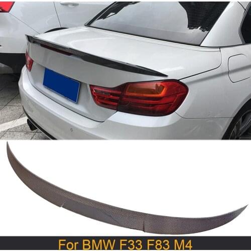 Carbon Fiber Rear Trunk Wing Spoiler for BMW 4 Series F33 F83 M4 Convertible 2014 - 2019 Car Rear Trunk Boot Lip Wing Spoiler