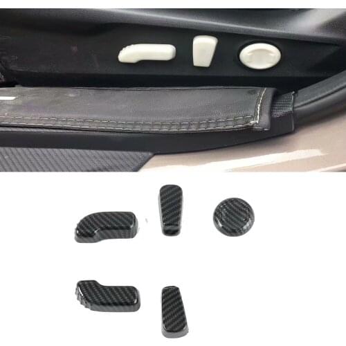 For Subaru Outback 2021 2022 Car Seat Adjustment Buttons Decals Decoration Cover Trim Carbon Fiber Interior Modified Accessories