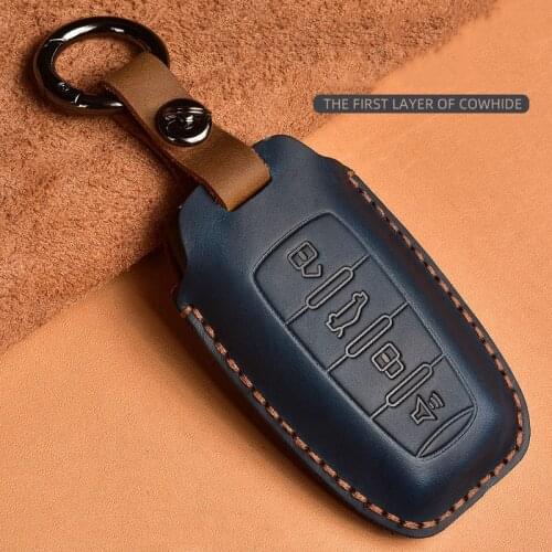 Leather Car Remote Key Case Cover Shell For Great Wall Haval Hover H1 H4 H6 H7 H9 F5 F7 H2S GMW Auto Accessories