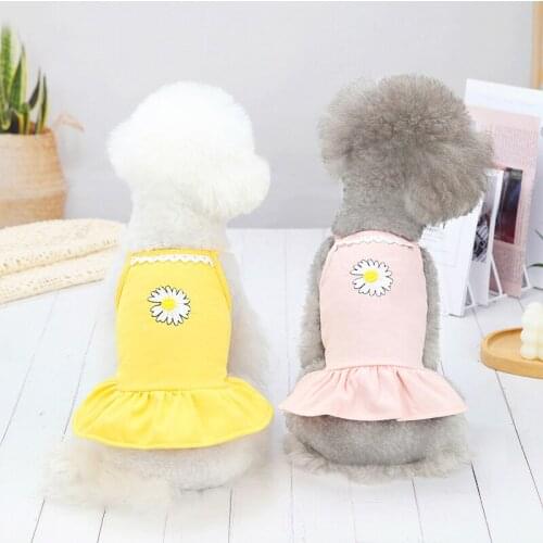 Summer Dog Lace Dress Pet Dog Clothes For Small Dog Party Birthday Wedding Bowknot Dress Puppy Costume Spring Pet Clothes