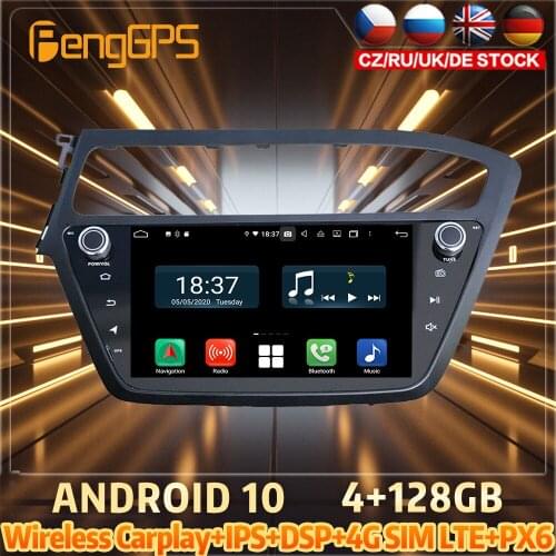 128G Android10 PX6 DSP For HYUNDAI I20 2015 2016 Car DVD GPS Navigation Auto Radio Stereo Video Multifunction CarPlay HeadUnit