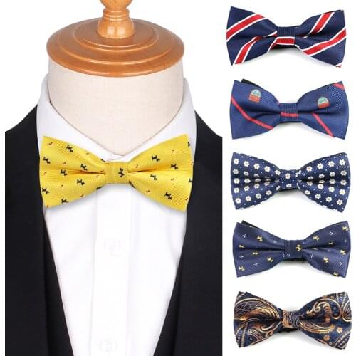 Striped Men Bow Tie Classic Floral Bowtie For Business Wedding Suits Bow Ties For Men Women Butterfly Cravats Boys Bowties