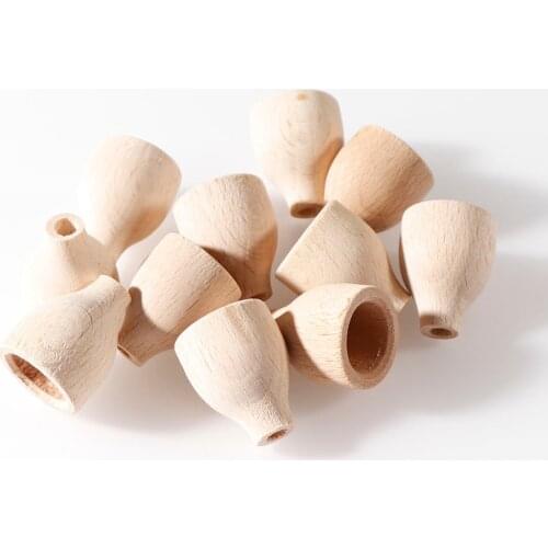 20Pcs/set Unfinished Natural Wood Craft Hat Manual Wooden Toys Dolls Crafts DIY Paint Stain Kids Party Wedding Home Decor