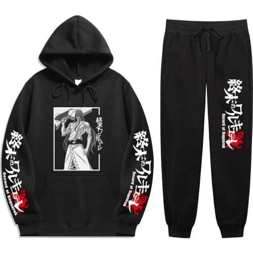 Japan anime Record of Ragnarok 2021 new fashion streetwear printing Hoodies Mens Hoodies Pants Two-Piece and ma'am suit