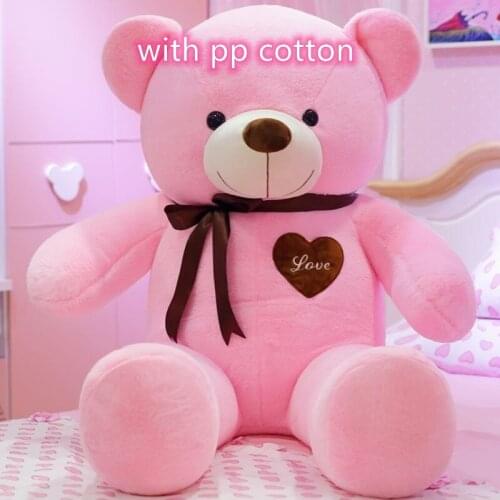 New Hot High Quality 4 Colors Teddy Bear With Love Stuffed Animals Bear Plush Toys Doll Pillow Kids Lovers Birthday Baby Gift