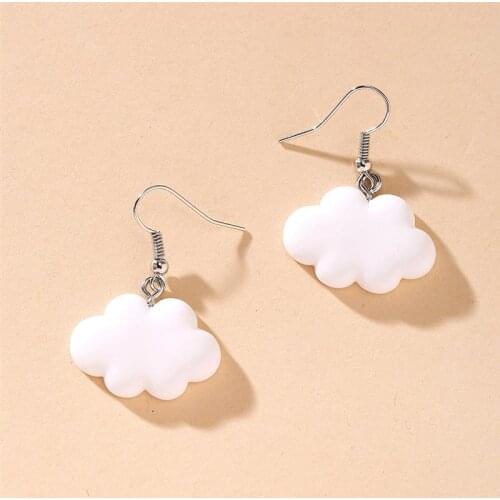 New Cloud Charm Pendant Earrings Fashion Clouds Dangle Earrings for Women 2021 Cute Drop Earring Jewelry Gift