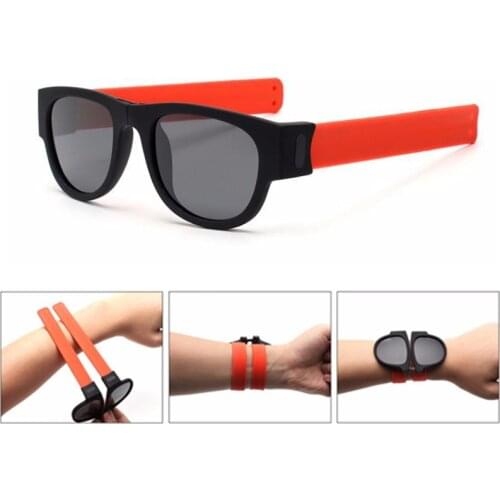 New Unisex Polarized Sunglasses Women Fashion Shade Sun Glasses Men Folding Can wear Wrist Eyeglasses Spectacles UV400 6color L3