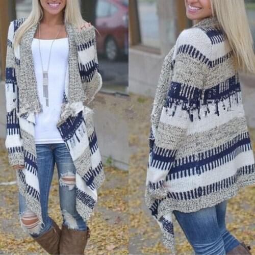 Casual Fashion Womens Sweater Long Sleeve Irregular Edge Knitwear Gray Cardigan Jacket 2020 Fall Female Clothing Free Shipping