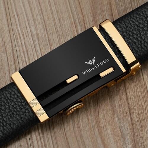 Mens Belt Luxury Brand Automatic Buckle Genuine Leather Harness Designer Belt Gold Male Business Casual Male Trouser Belt 2021