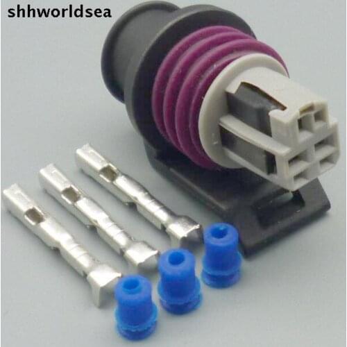Shhworldsea 1.5mm 3pin LS TPS AEM MAP GT150 3Pin Female Auto Connector sensor throttle plug connector 15397275 15397149