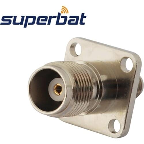 Superbat 5pcs SMA-TNC Adapter SMA Jack to TNC FemalePanel Mount Straight RF Coaxial Connector