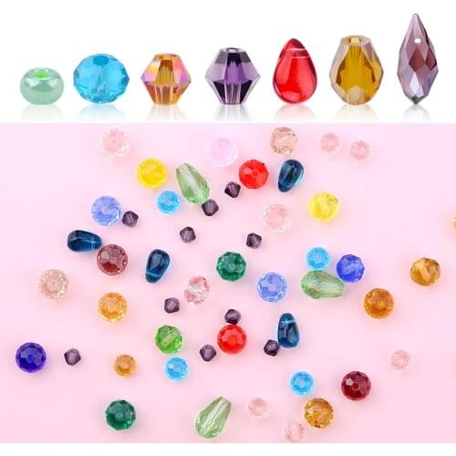 Multi-color Glass Beads crystal charms for Jewelry accessories Seedbeads For Jewelry Making Bracelet Necklace DIY Wholesale