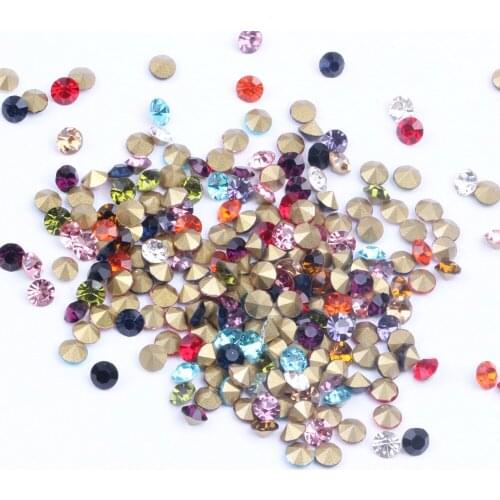 Glass Pointback Rhinestones Mini Many Colors ss11-ss16 2.8-4.0mm Shiny Stones Loose Strass Bead DIY Nails Art Phone Supplies