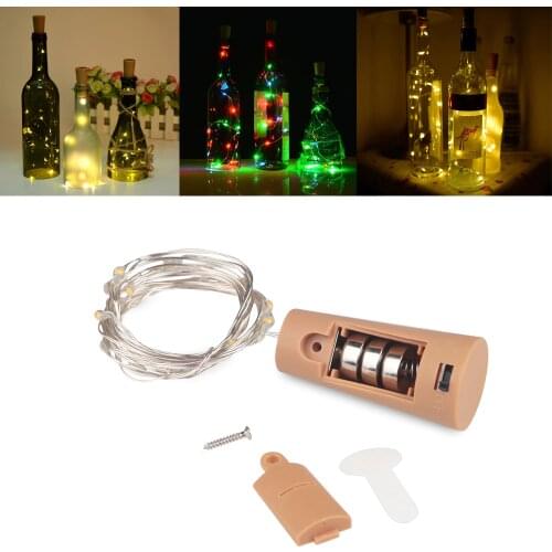 Warm White Copper Wire LED Fairy String Light 1M 2M Garland Decorative Light for Glass Craft Bottle Home Christmas Decoration