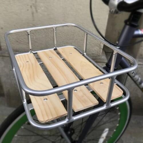 700C Bike Basket Single Speed Bicycle For 26 Inch MTB Vintage Commuter Aliuminum Alloy Wood
