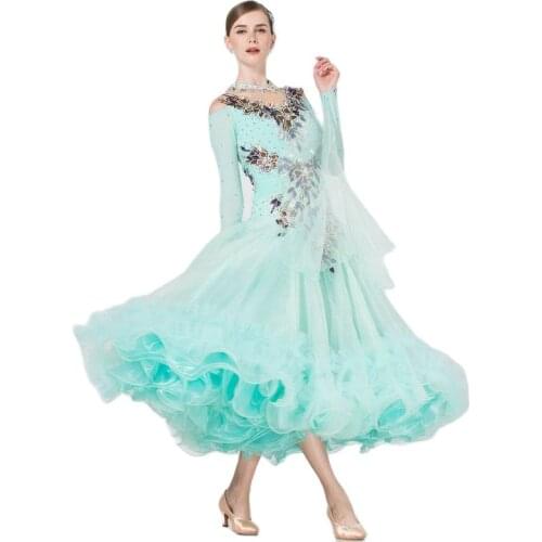 B-17201 Plus size dance costumes women, sexy ballroom dance dress for girls