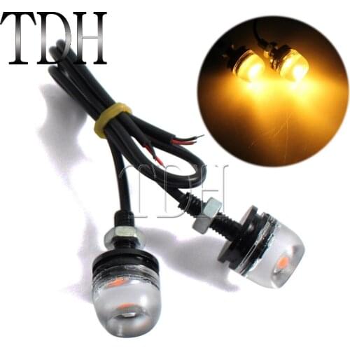 2PCS 12V Amber LED Motorcycle Decorative Light License Plate Screw Bolt Light Lamp For Honda Harley Kawasaki Yamaha Universal