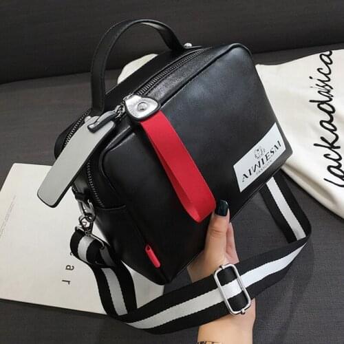 2021 Large Capacity Luxury Black Women Pu Leather Handbags Designer Double Zipper Solid Color Bags Hot Sale Female Fashion bag