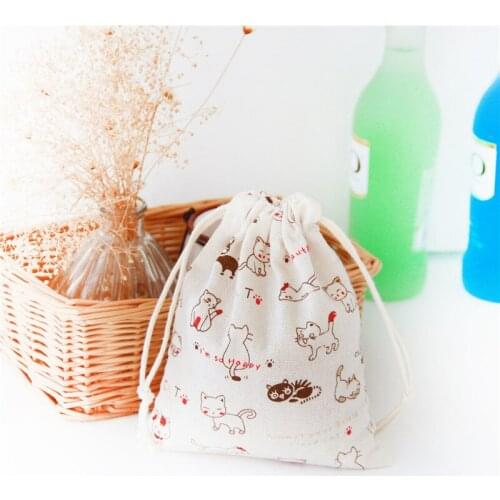 3pcs Eco Friendly Bag Travel bag cotton linen fabric dust cloth bag Clothes socks/underwear shoes kids toy storage bag