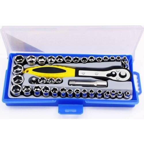 38 In 1 Torque Wrench Socket Set 3/8 Inch/Metric Ratchet Driver Socket Wrench Tool Set Kit Trox for Car Repair Hand Tool Kit