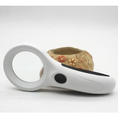4 Times Children Students LED Reading Magnifying Glass Illuminating Gift Toy Handheld Magnifier Insect Viewer Loupe with Lamps
