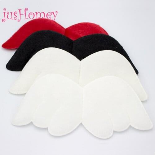 8PCS Soft Velvet Angel Wings 150mm Embossed Fabric Angel Wing Patches for Toddlers, Baby Showers, Girl Angel Dolls, Party Decor