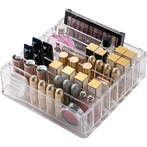 Acrylic Portable Transparent Makeup Organizer Storage Box Make Up Organizer Cosmetic Organizer Makeup Storage Drawers Organizer