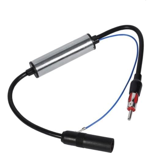 Car Radio Amplifier Antenna Plug FM Radio Riser Inline Signal Booster Extension Cable Car Accessories