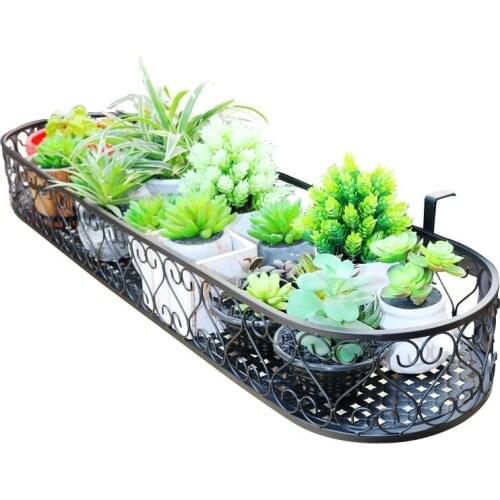 Balcony railing flower stand wall hanging iron balcony succule