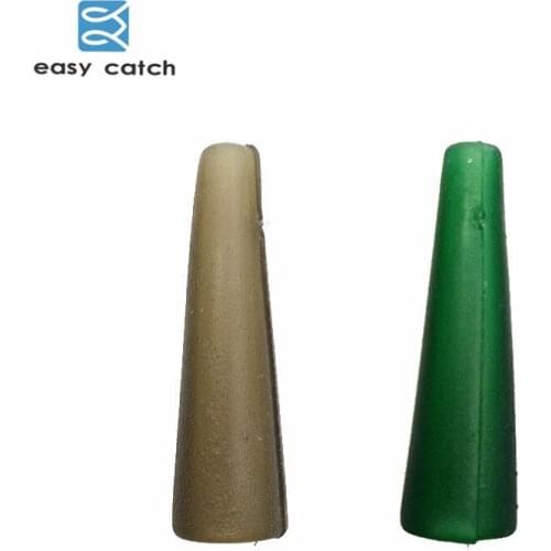 Easy Catch 20pcs 2cm Tail Rubbers For Heavy Duty Lead Clip Transparent Green Sheath Tube Carp Rigs Sleeve Carp Fishing Tackles