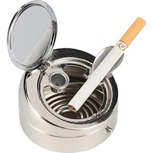 Pocket Ashtray With Cover Personality Fashion Portable Car Ashtray Smokeless Ash Tray Cup Metal Ashtray Mini Portable Ashtray