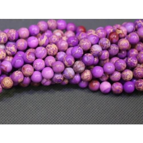Kindgems, 10mm Purple Stone Necklace Beads, Sediment Slice Loose Beads Drilled Slab Women Fashion Accessories Jewelry Making