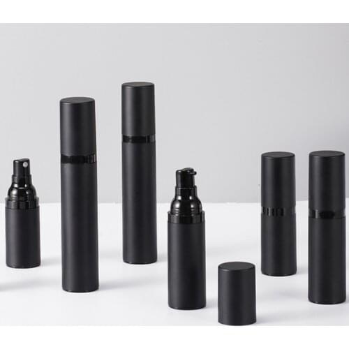 10PCS 15ML 30ML 50ML Black airless bottle pump lid for serum/lotion/emulsion liquid foundation/recovery complex cosmetic packing