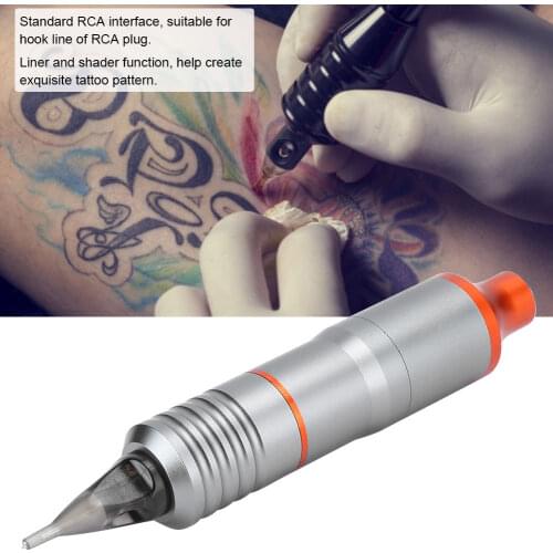 Strong Motor Tattoo Machine Liner Shader with 1pcs Cartridge Needle Spiral Anti Slip Tattoos Pen RCA Interface Permanent Tattoo