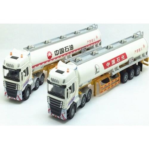 1/50 Ratio JingBang Alloy Die-casting Oil Transport Truck Container Truck Semi-trailer Tanker Full-Body Metal Making Kids Toys