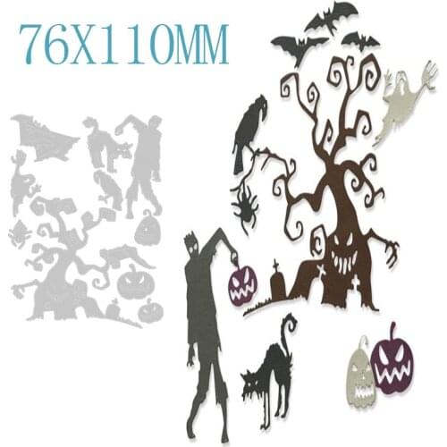 Halloween Tree Metal Cutting Dies DIY Scrapbooking Photo Album Paper Card Decoration Craft Embossing Template New Arrival