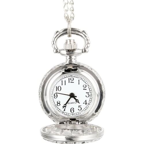 Fashion Vintage Quartz Pocket Watch Alloy Flowers Butterfly Women Lady Girls Necklace Pendant Sweater Chain Clock Gifts XIN-Ship