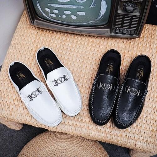 2021 New Peas Shoes Mens Summer Breathable Lightweight Sports Shoes Outside Slippers Brand Deodorant Driving Shoes