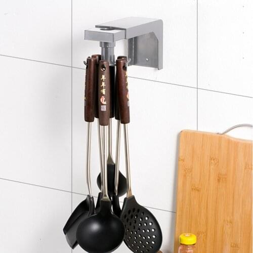 Wall-mounted Retractable 360-degree Kitchen Bathroom Storage Rack Robust And Durable Home Life Storage Gadget