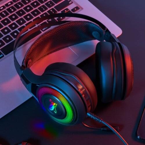 Desktop computer7.1Headset game MetalRGBHeadphonesLOLThe head-mounted bass gaming headset