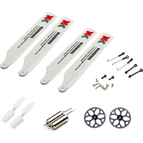 Main Blade+Tail Blade+Tail Motor+Gear+Screws Kit for Wltoys XK K110 RC Helicopter Parts Accessories