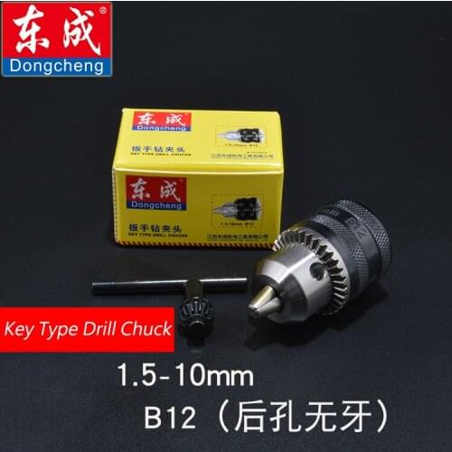 Spanner Drill Chuck 10mm Iron Chuck For Electric Drill Max. Capacity 1.5-10mm, Bore Diameter B12 Taper-shank