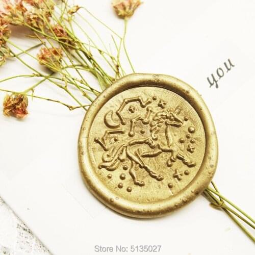 Galaxy unicorn Wax Seal Stamp stars and moon wax stamp wedding invitation seals custom wax sealing melting stove spoon kit Messa