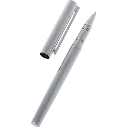 Hot Sale Jinhao 126 Executive Complete Silver Fine Hooded Nib Fountain Pen M5TE
