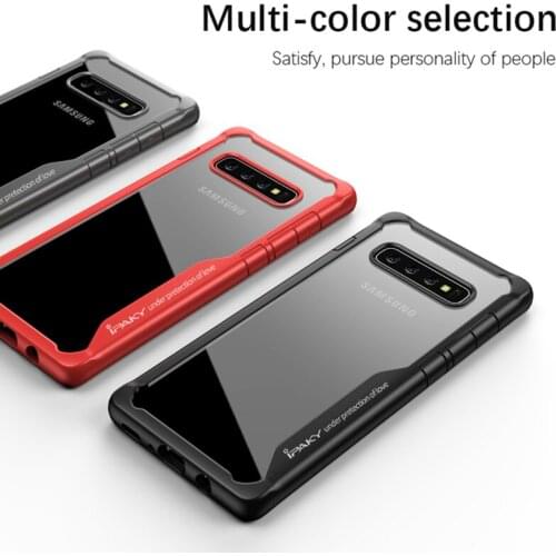 IPAKY Shockproof Silicone S10 Case Luxury Soft TPU Protection Frame Coque For Samsung S10 Case S10 Plus S10 E Transparent Cover