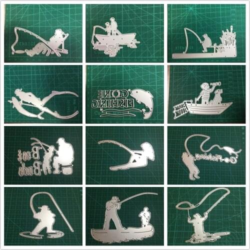 Fishing Metal Cutting Dies For DIY Scrapbooking Album Embossing Paper Cards Decorative Crafts