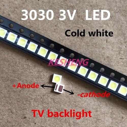 EVERLIGHT LED 1 w 3030 3 v bianco Freddo 80-100LM TV Applicazione 62-113TUN2C/S5000-00F/TR8-T 3000PCS